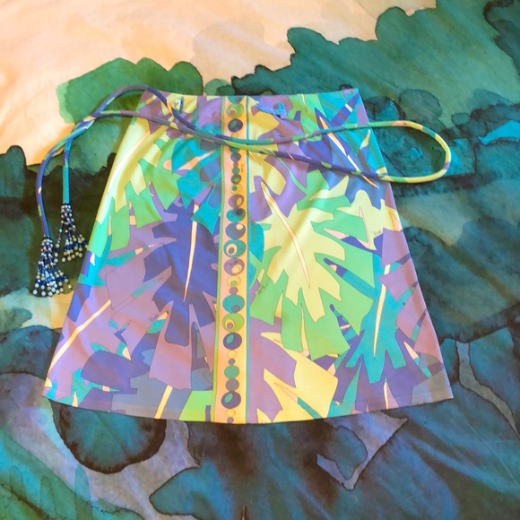 Emilio Pucci Dresses & Skirts - Emilio Pucci midi skirt with fringe belt RE LIST